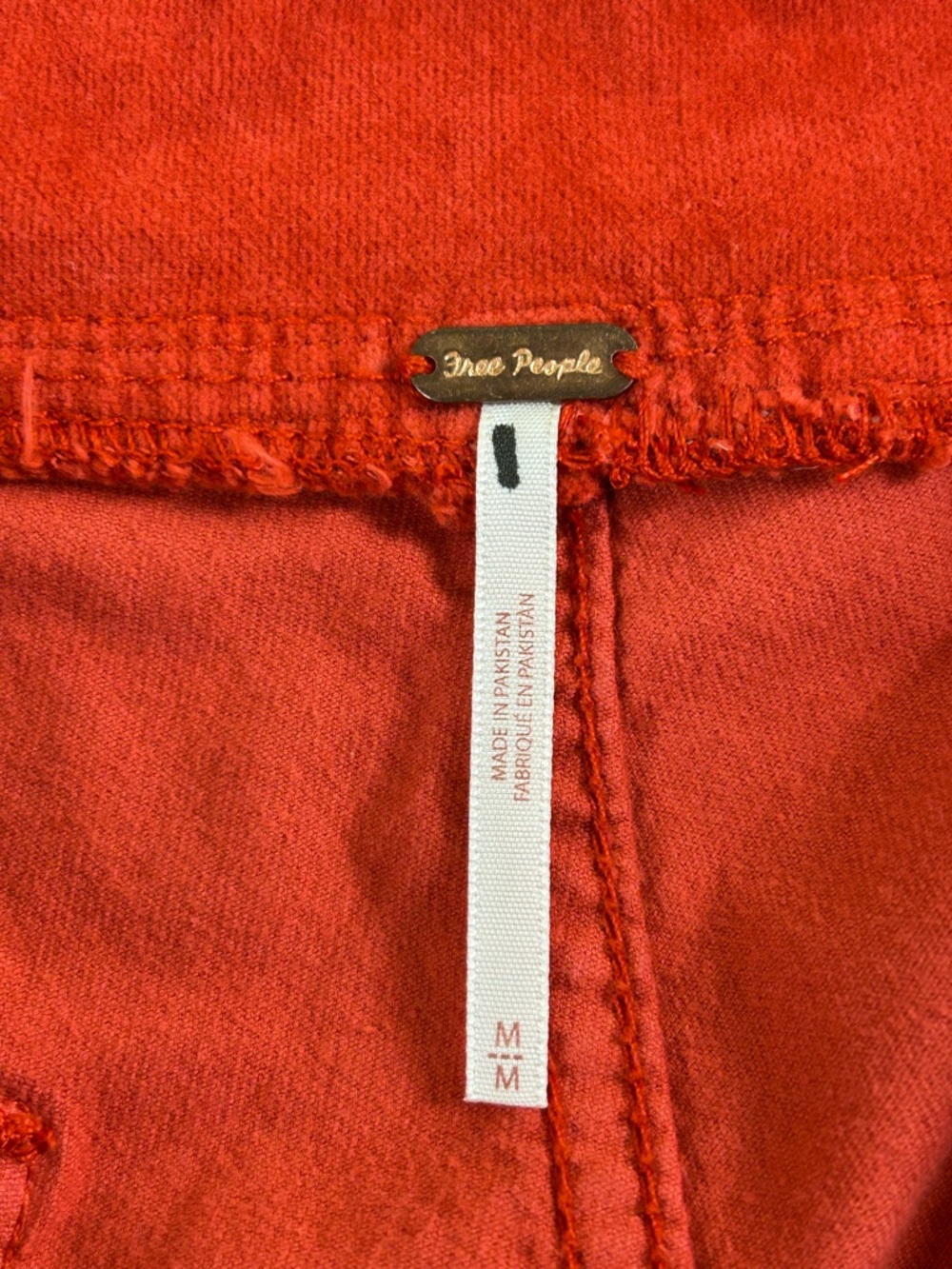 FREE PEOPLE In My Feelings Velvet Crop Slim Flare Pants‎ Red M NWOT Retro Boho - Picture 3 of 15